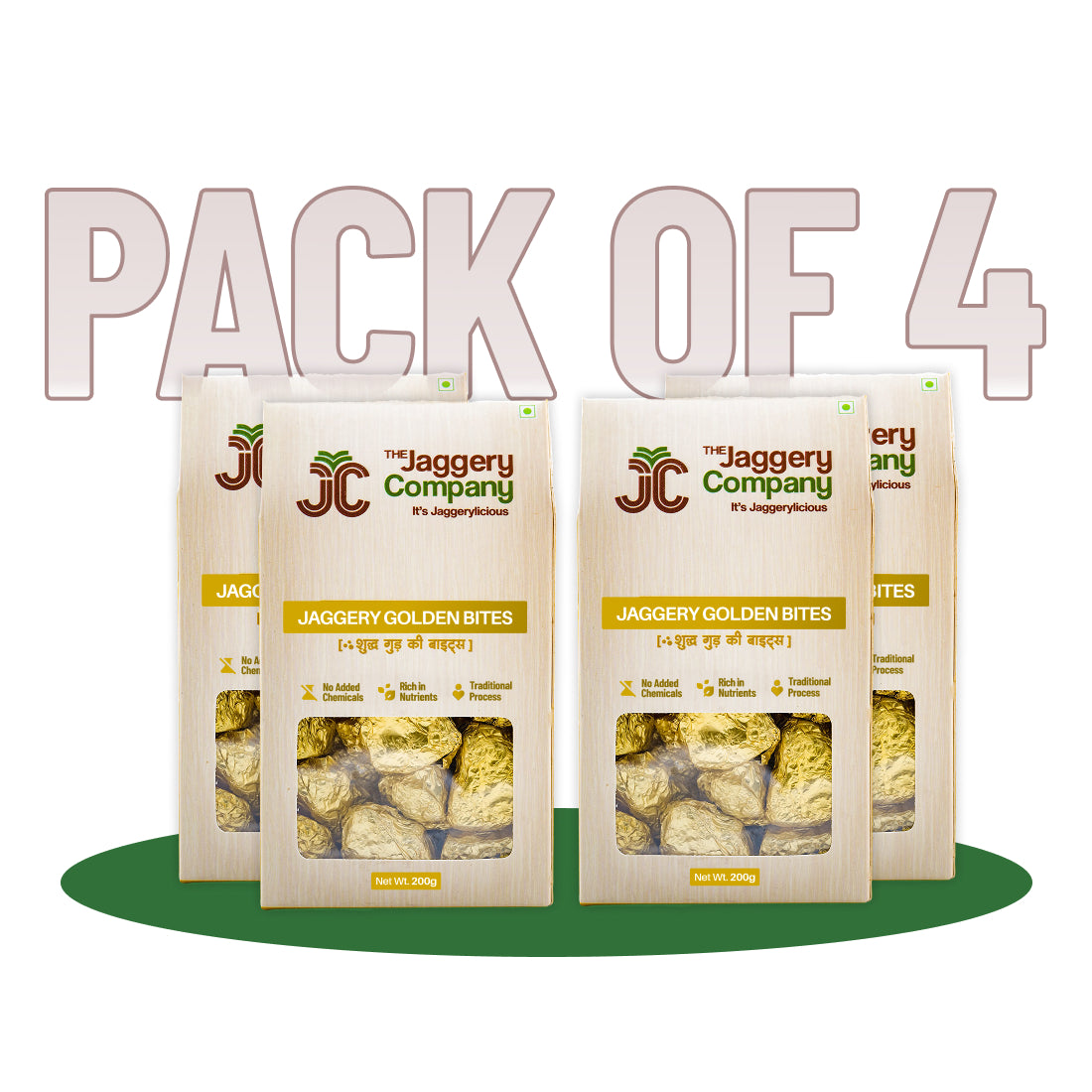 Jaggery Golden Bites – Pack of 4 (200 g each)